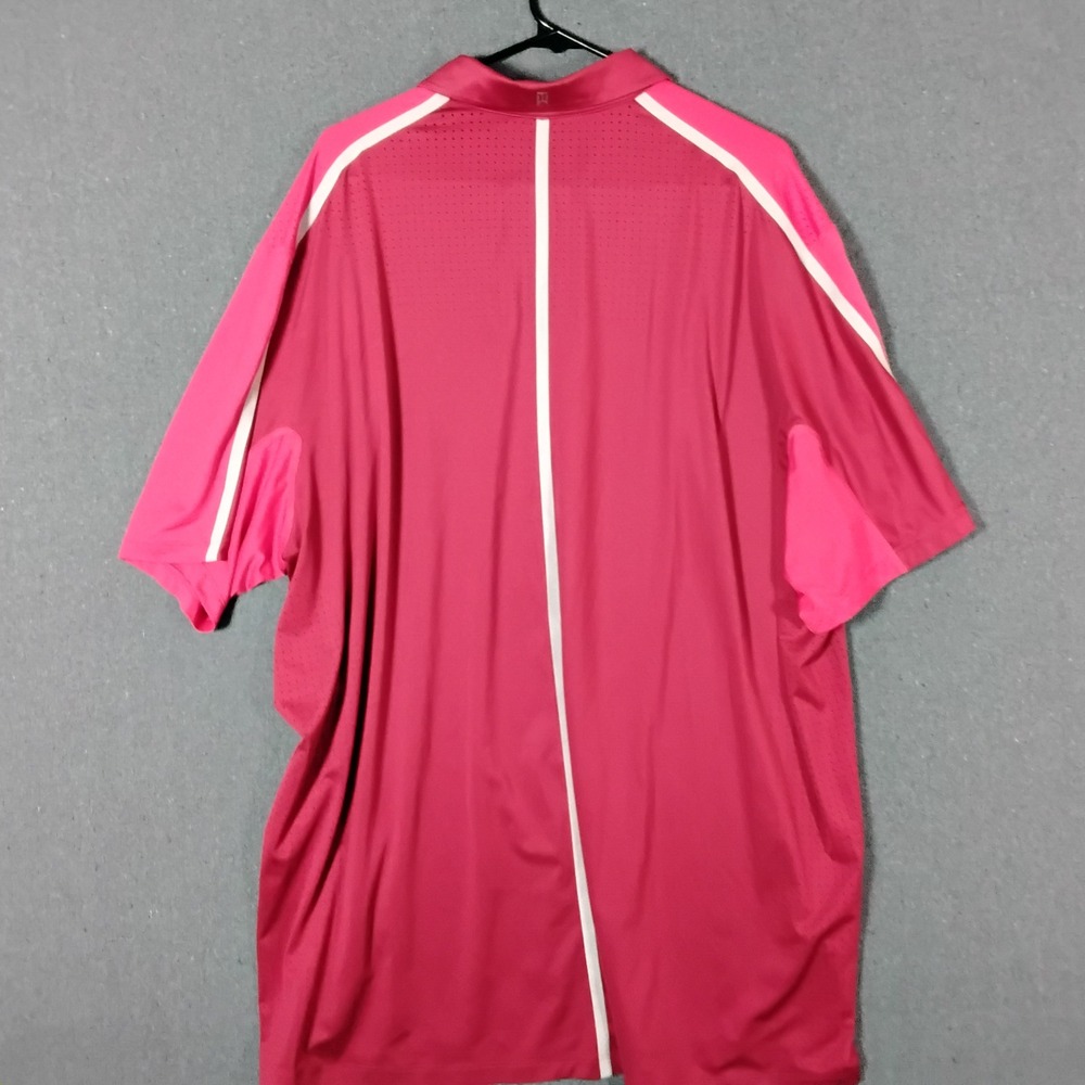 Nike Tiger Woods Collection Golf Polo Shirt Mens XXL RED Dri-Fit adv Performance - Picture 6 of 10